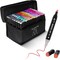 120 Colors Alcohol Markers, Premium Dual Tip Alcohol Based Art Markers Set for Adult Kids Coloring Drawing Sketching Permanent Brush Markers, Sketch Artists Markers Pen for Fine Arts Academy